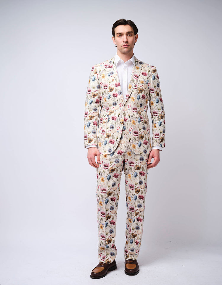 Floral Linen Suit - Gresham Blake Online