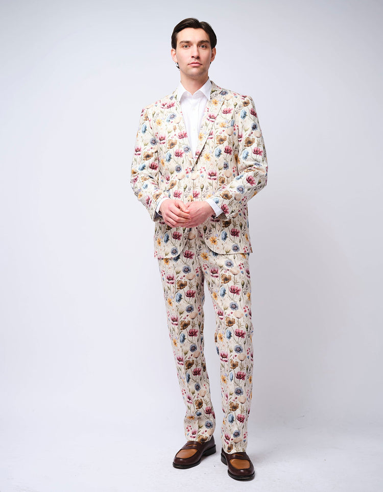 Floral Linen Suit - Gresham Blake Online