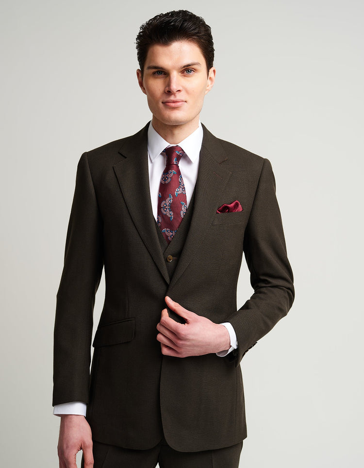 Forest Green Wool Suit - Gresham Blake Online
