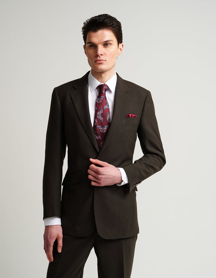 Forest Green Wool Suit - Gresham Blake Online