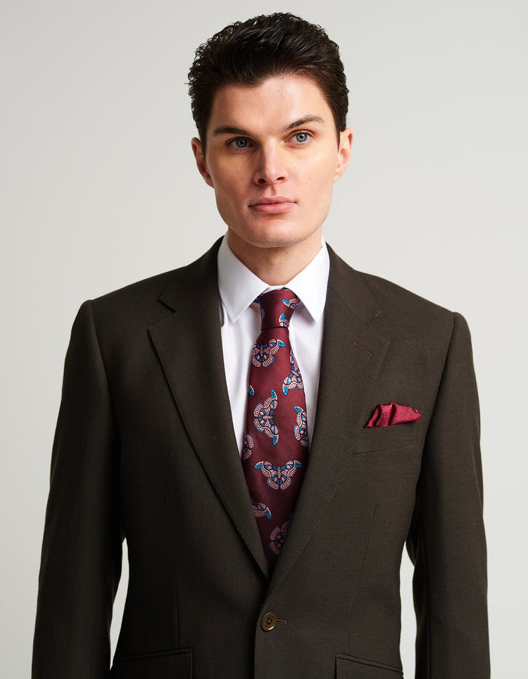 Forest Green Wool Suit - Gresham Blake Online