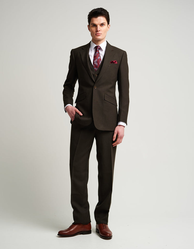 Forest Green Wool Suit - Gresham Blake Online