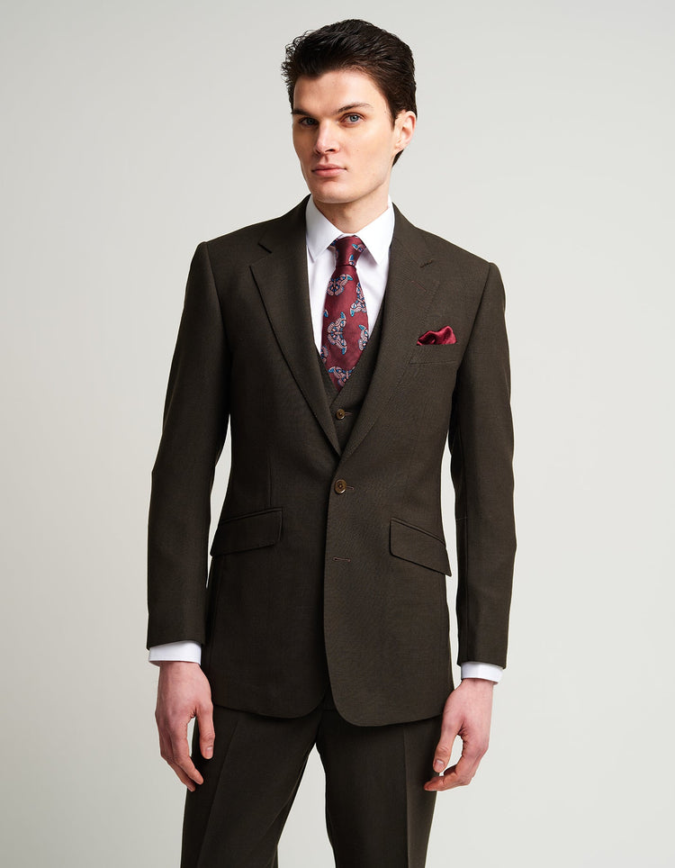 Forest Green Wool Suit - Gresham Blake Online