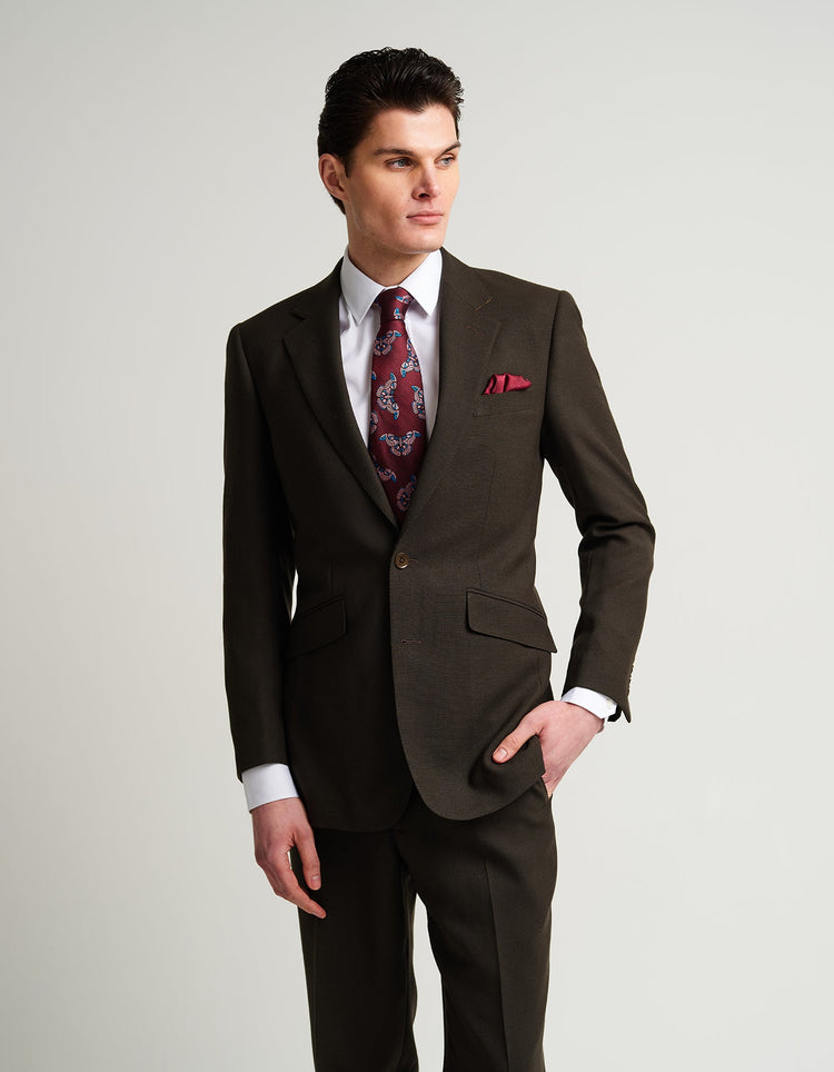 Forest Green Wool Suit - Gresham Blake Online
