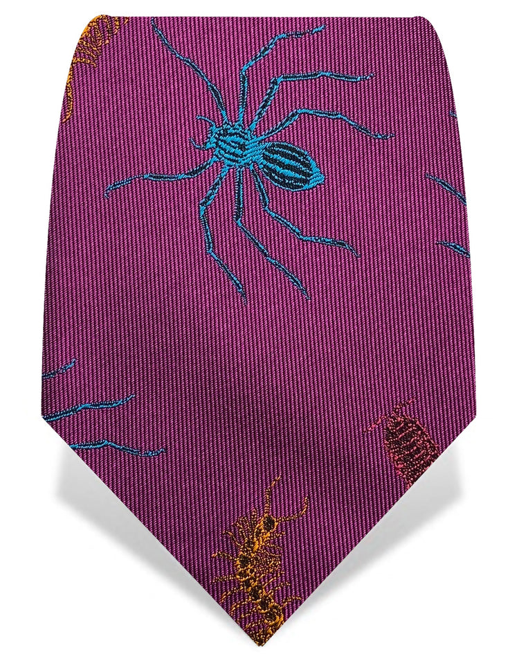 Fuchsia Creepy Crawly Tie - Gresham Blake Online