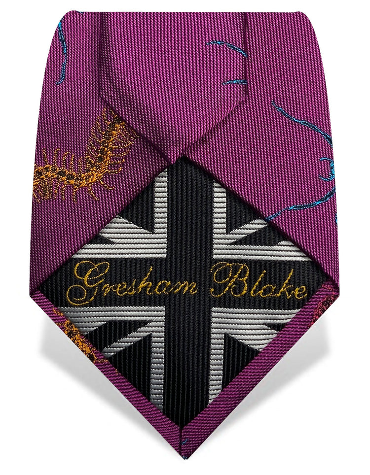 Fuchsia Creepy Crawly Tie - Gresham Blake Online