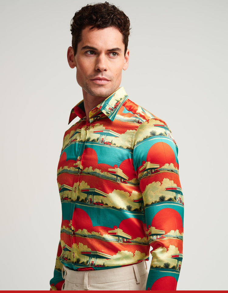Garage at Dawn Silk Shirt - Gresham Blake Online