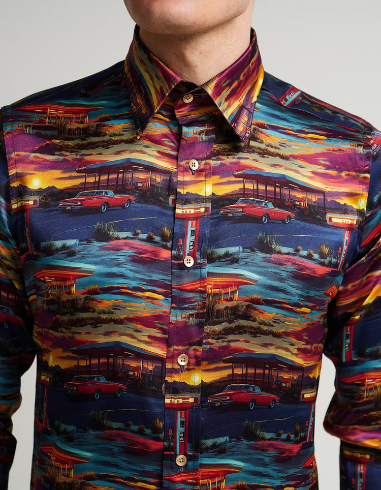 Garage at Dusk Silk Shirt - Gresham Blake Online