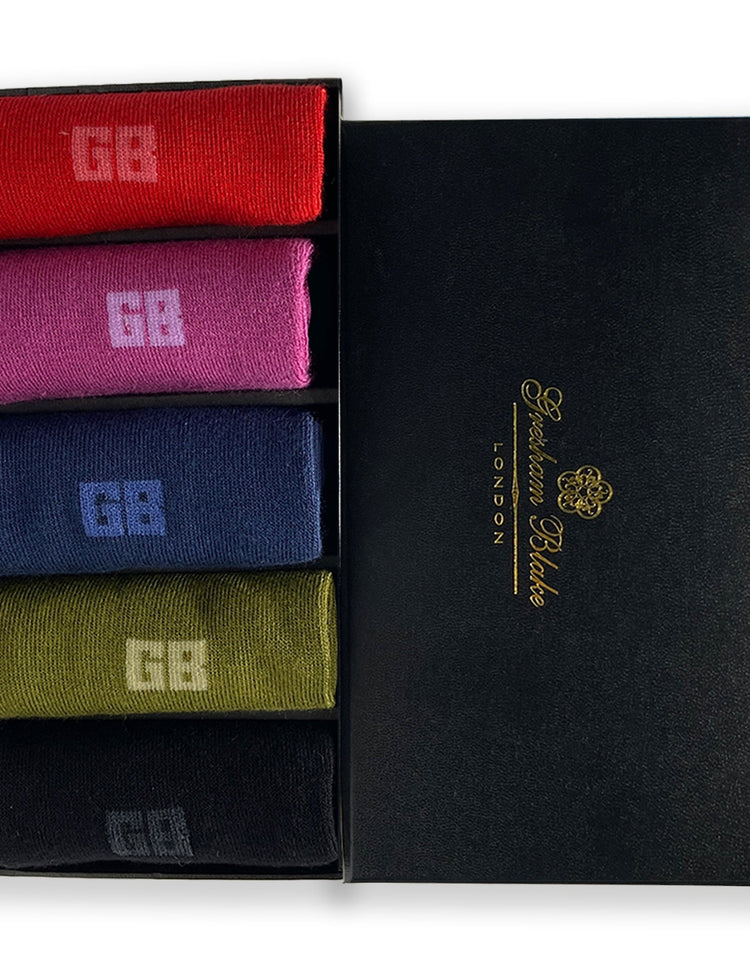 GB Monogram Bamboo Sock Box Set - Gresham Blake Online