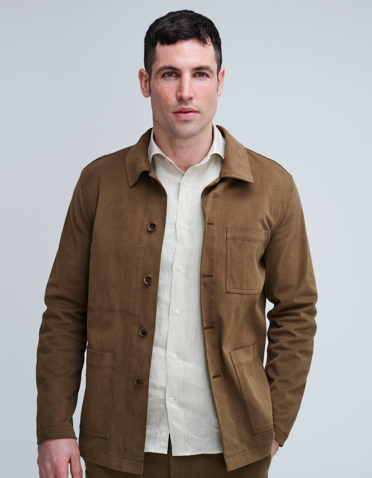 olive shacket mens