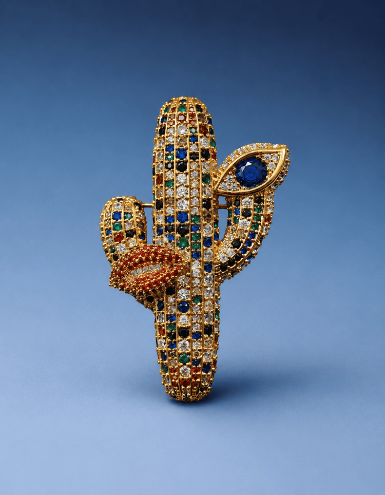 Gold Cactus Brooch - Gresham Blake Online
