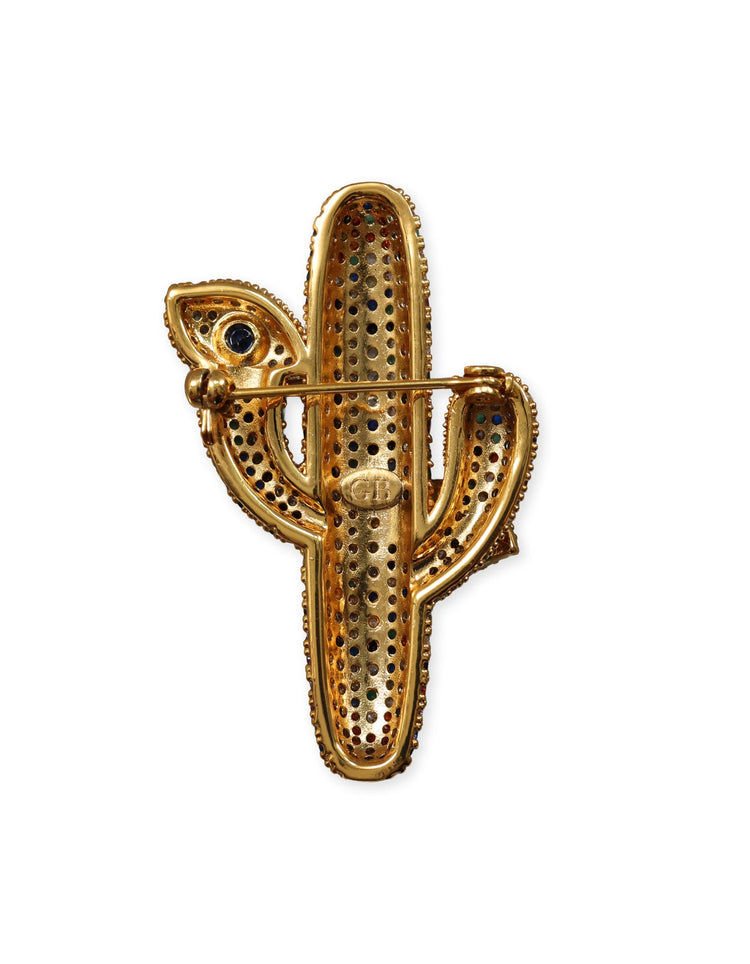 Gold Cactus Brooch - Gresham Blake Online
