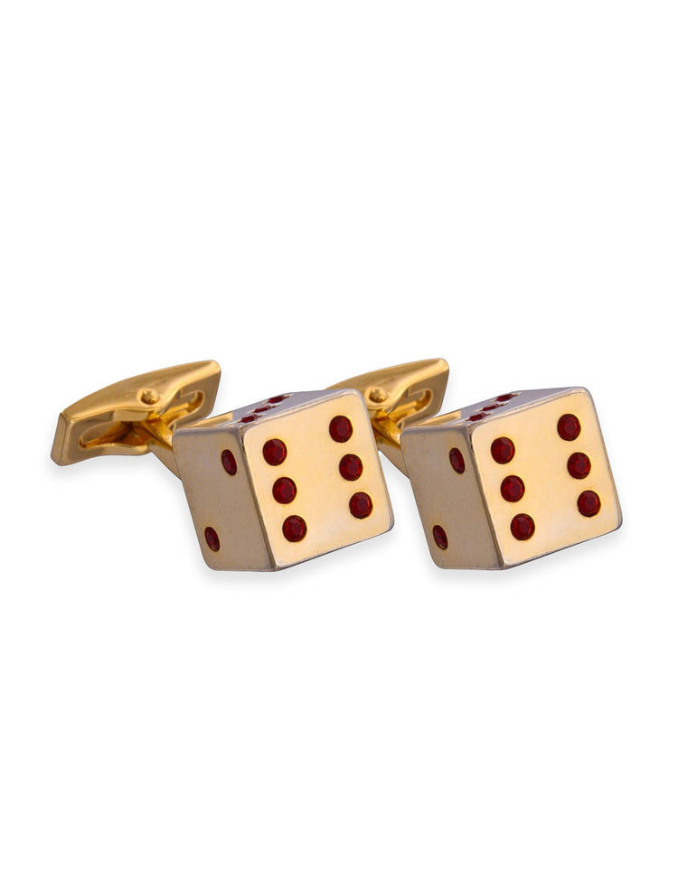 Gold Dice Cufflinks - Gresham Blake Online