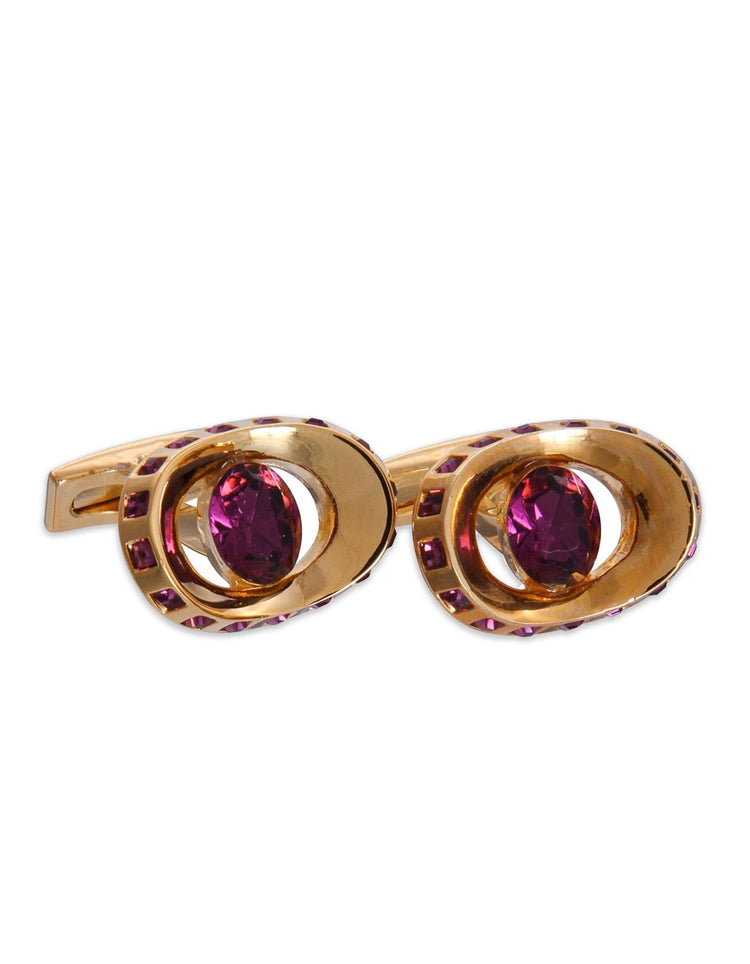 Gold Eye Gemstone Cufflinks - Gresham Blake Online