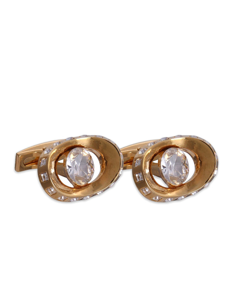 Gold Eye Gemstone Cufflinks - Gresham Blake Online