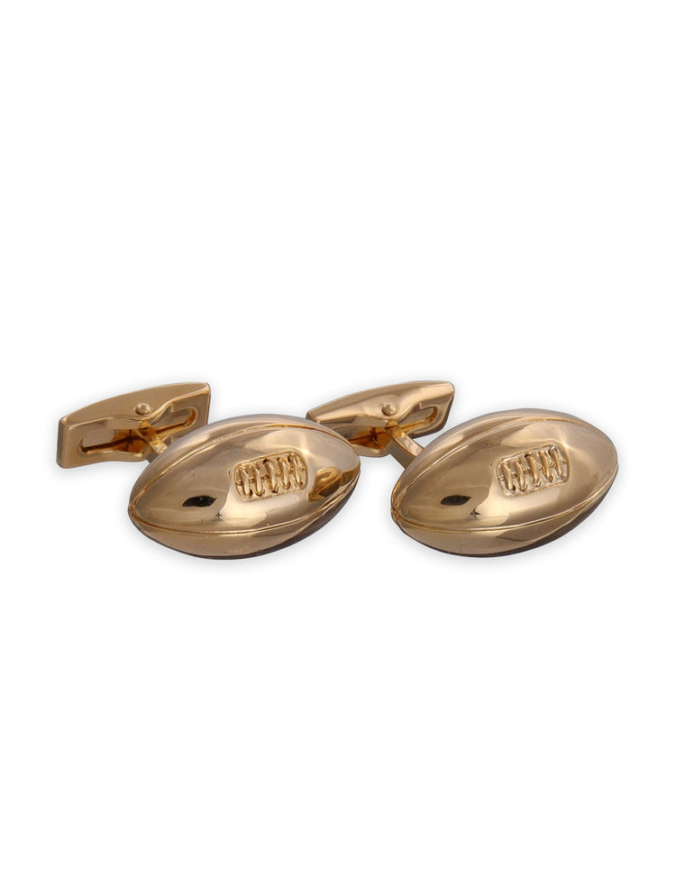 Gold Rugby Ball Cufflinks - Gresham Blake Online