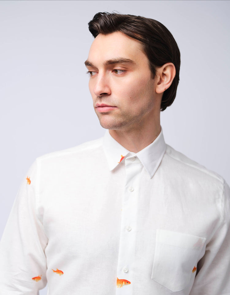 Goldfish Linen Shirt - Gresham Blake Online