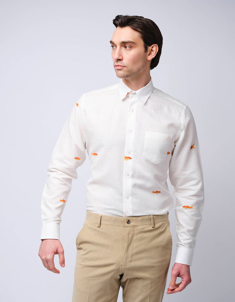 Goldfish Linen Shirt - Gresham Blake Online