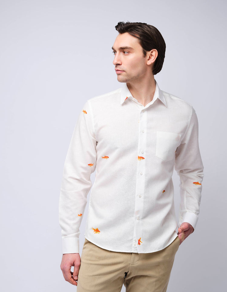 Goldfish Linen Shirt - Gresham Blake Online