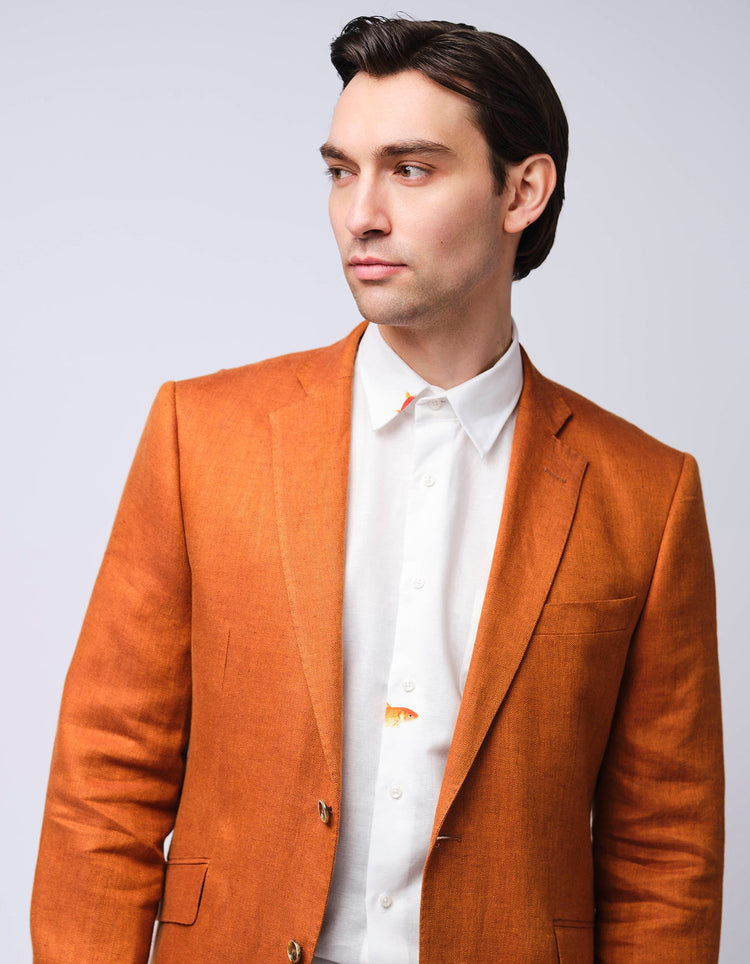 Goldfish Linen Shirt - Gresham Blake Online