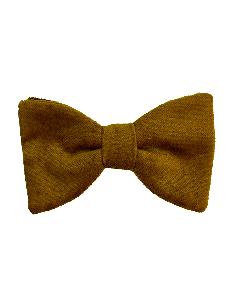 Gold Velvet Bow Tie