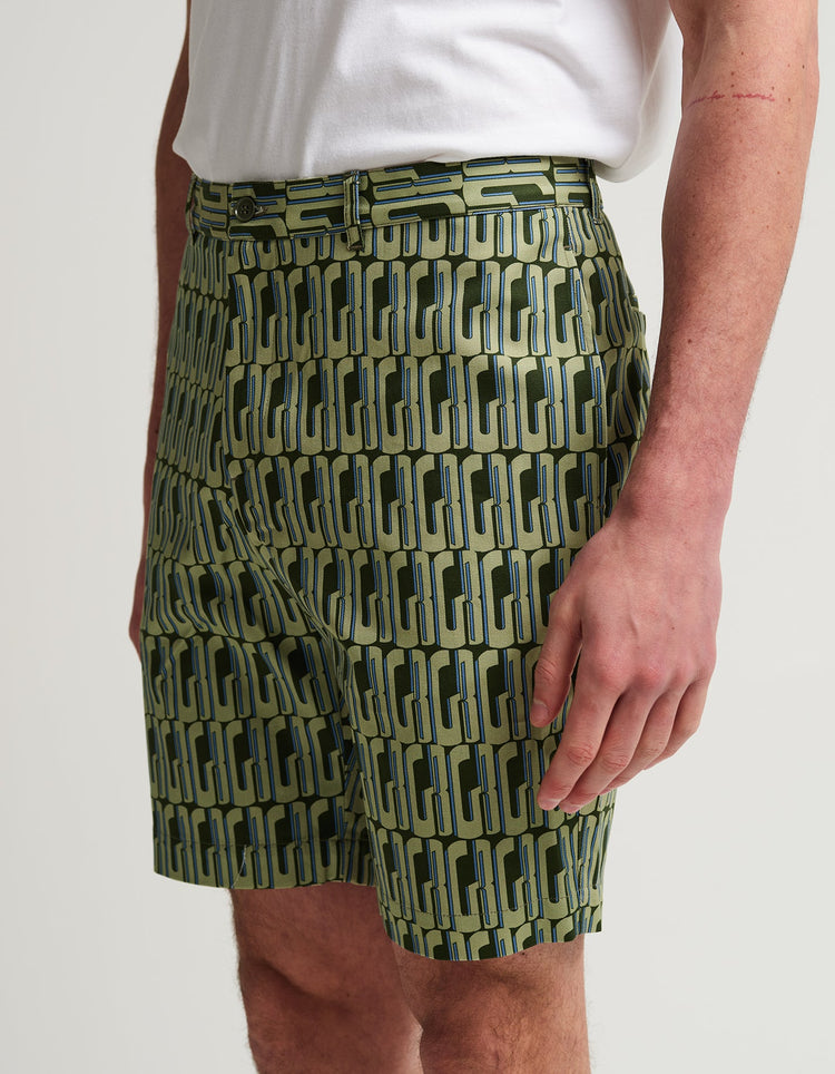 Graphic GB Green Shorts - Gresham Blake Online