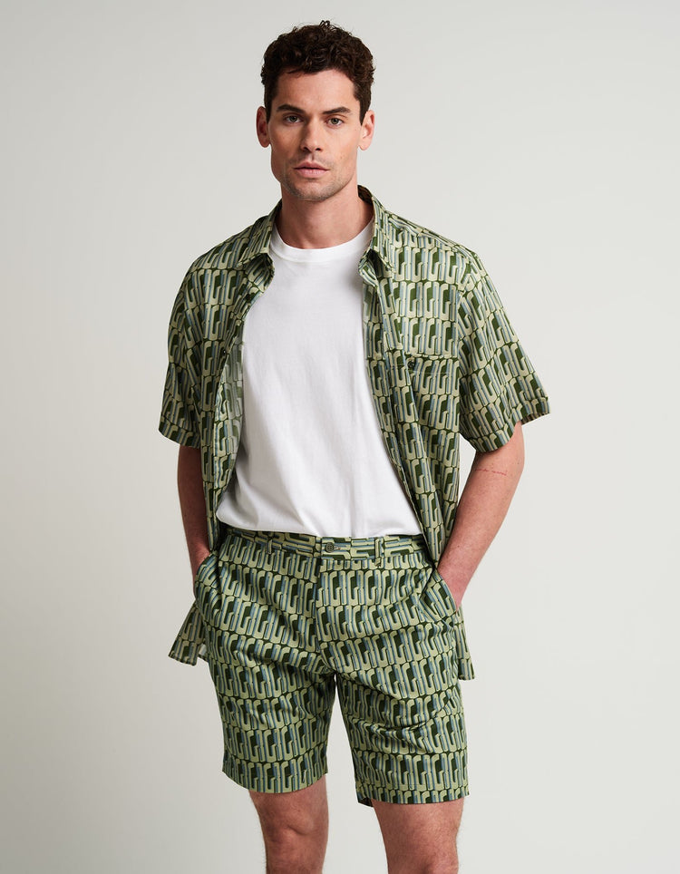 Graphic GB Green Shorts - Gresham Blake Online