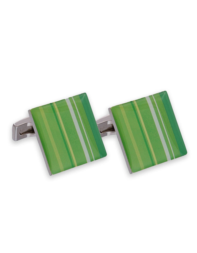 Green Enamel Cufflinks - Gresham Blake Online
