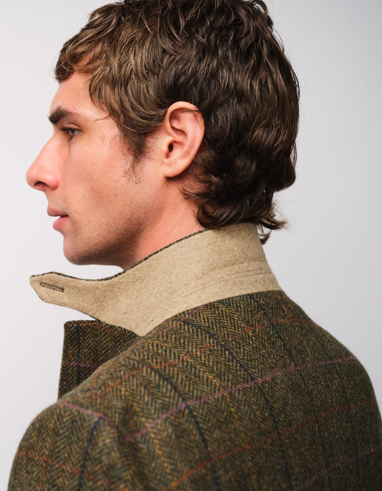 Green Herringbone Tweed Jacket - Gresham Blake Online