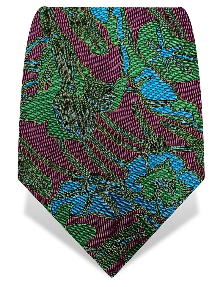 Green & Pink Nasturtiums Tie - Gresham Blake Online