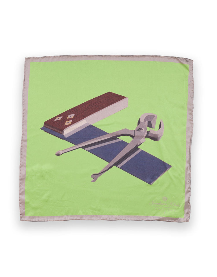 Green Tool Pocket Square - Gresham Blake Online