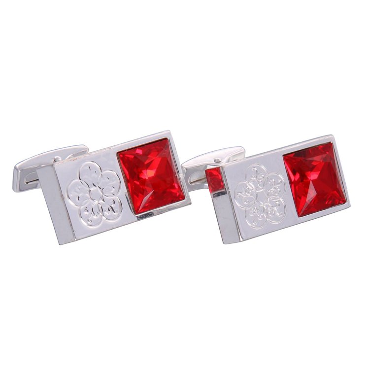 red stone cufflinks