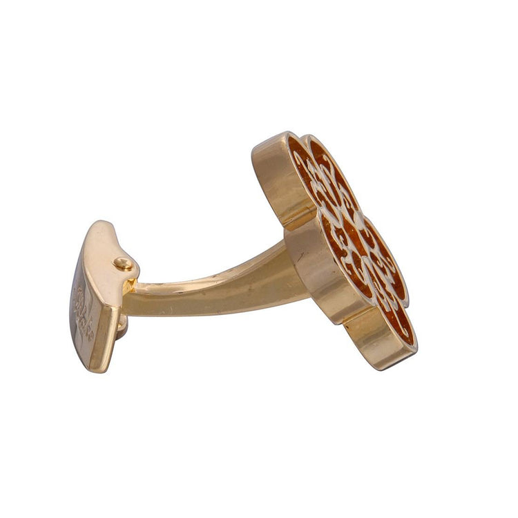 Gold Emblem Gem Cufflinks