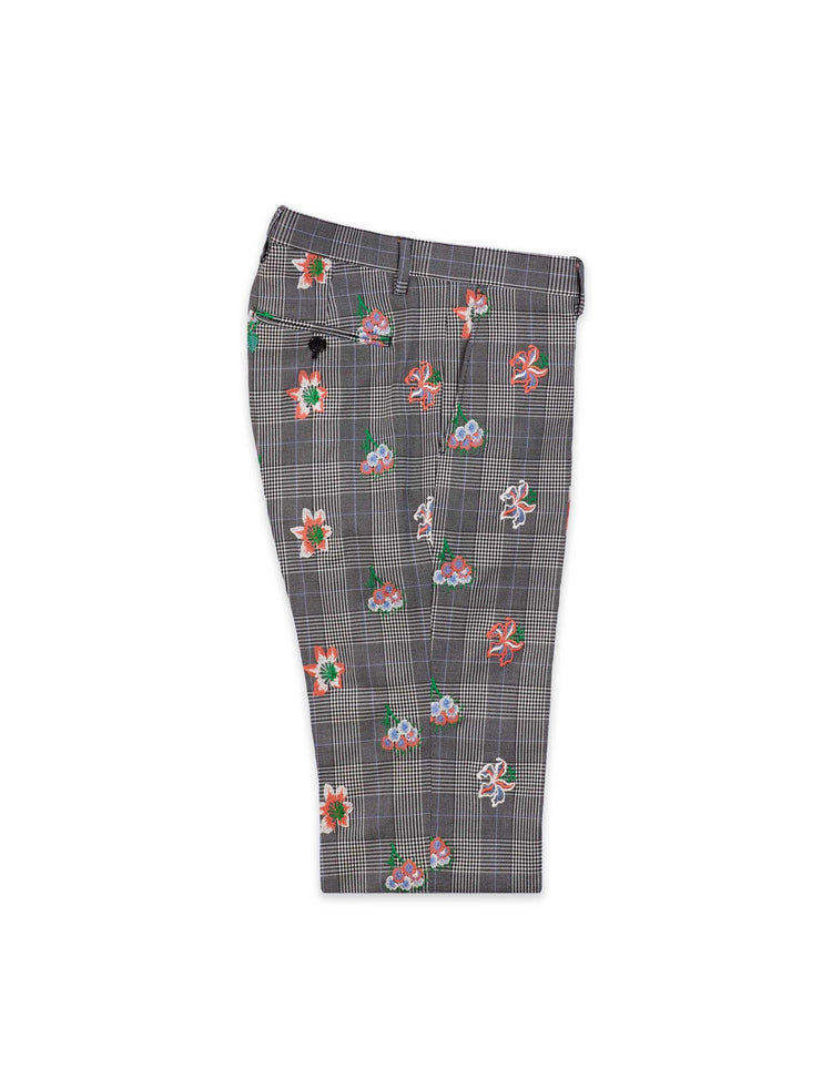 Grey Check Embroidered Suit - Gresham Blake Online