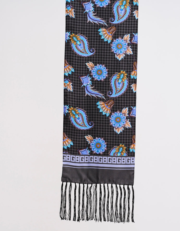 Grey & Lavender Jaipur Silk Scarf - Gresham Blake Online