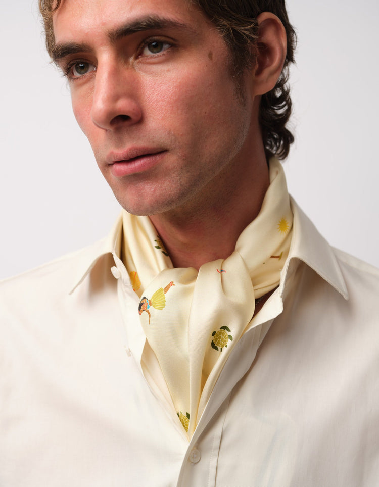 Hawaiian Silk Cravat Square - Gresham Blake Online