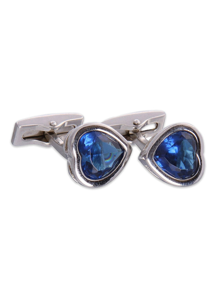 Heart Gemstone Cufflinks - Gresham Blake Online