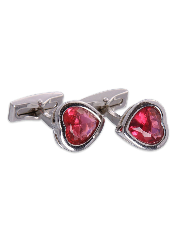 Heart Gemstone Cufflinks - Gresham Blake Online