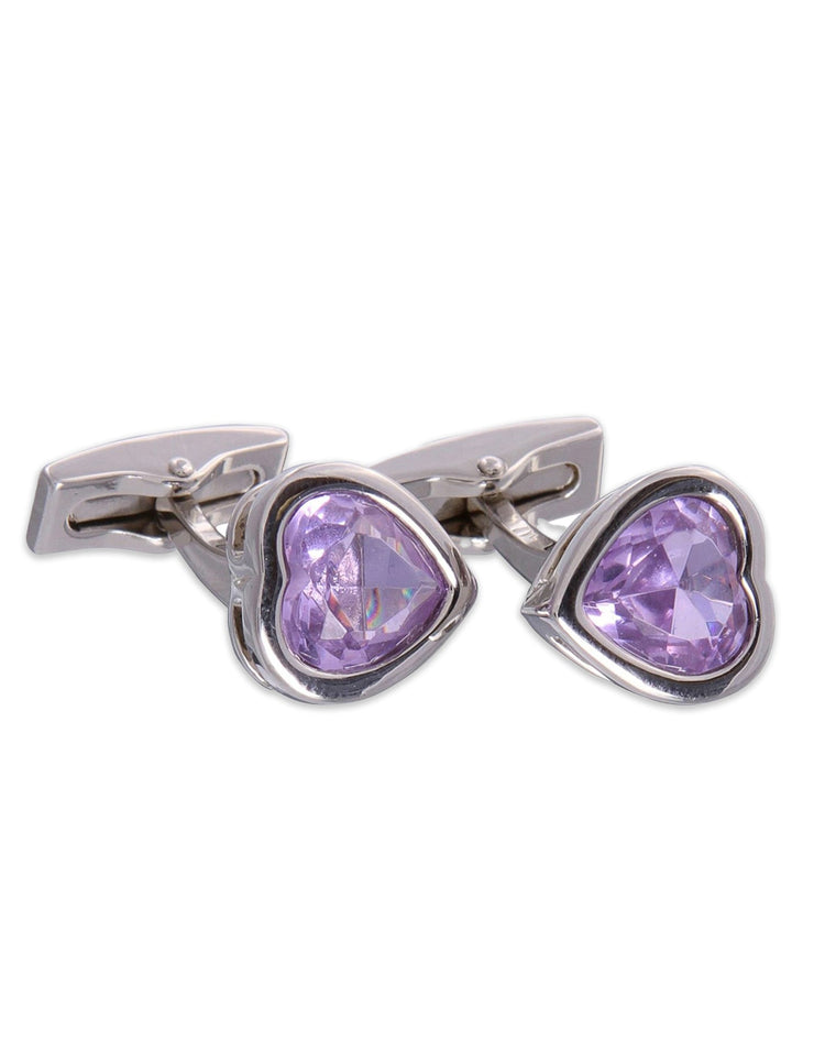 Heart Gemstone Cufflinks - Gresham Blake Online