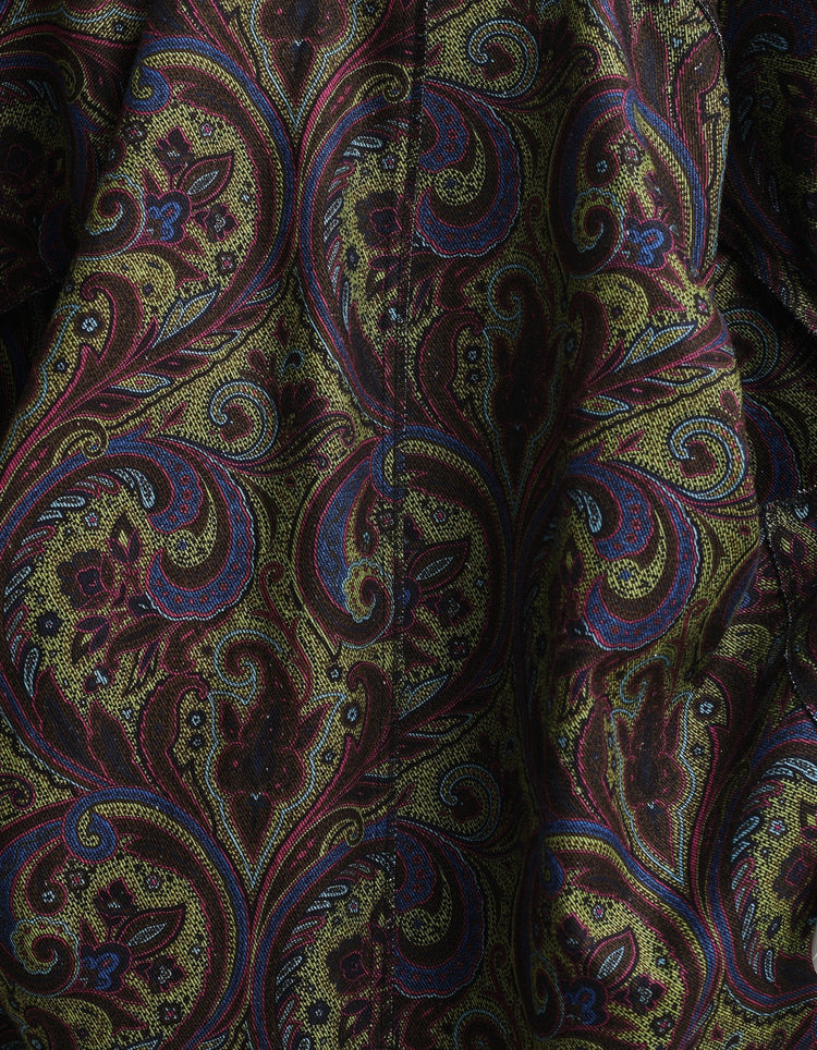Indigo Denim & Paisley Shacket - Gresham Blake Online