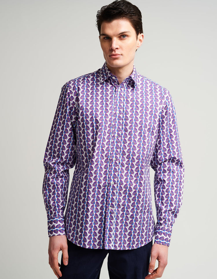 Iridescent Purple Butterfly Shirt - Gresham Blake Online
