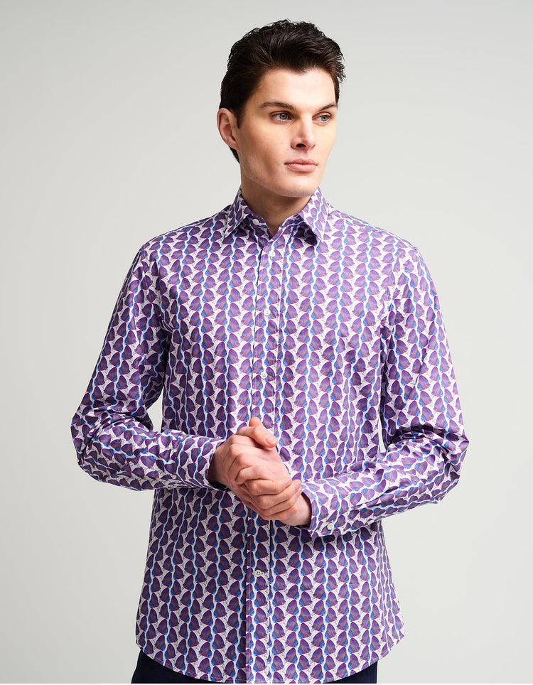 Iridescent Purple Butterfly Shirt - Gresham Blake Online