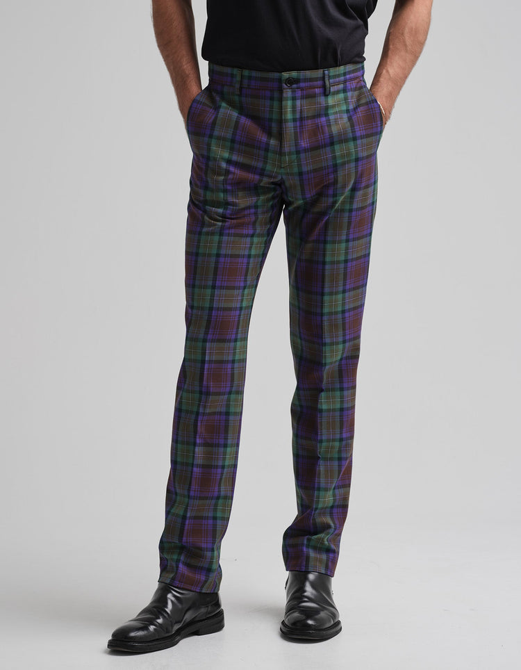 Isle of Skye Purple Tartan Trouser - Gresham Blake Online