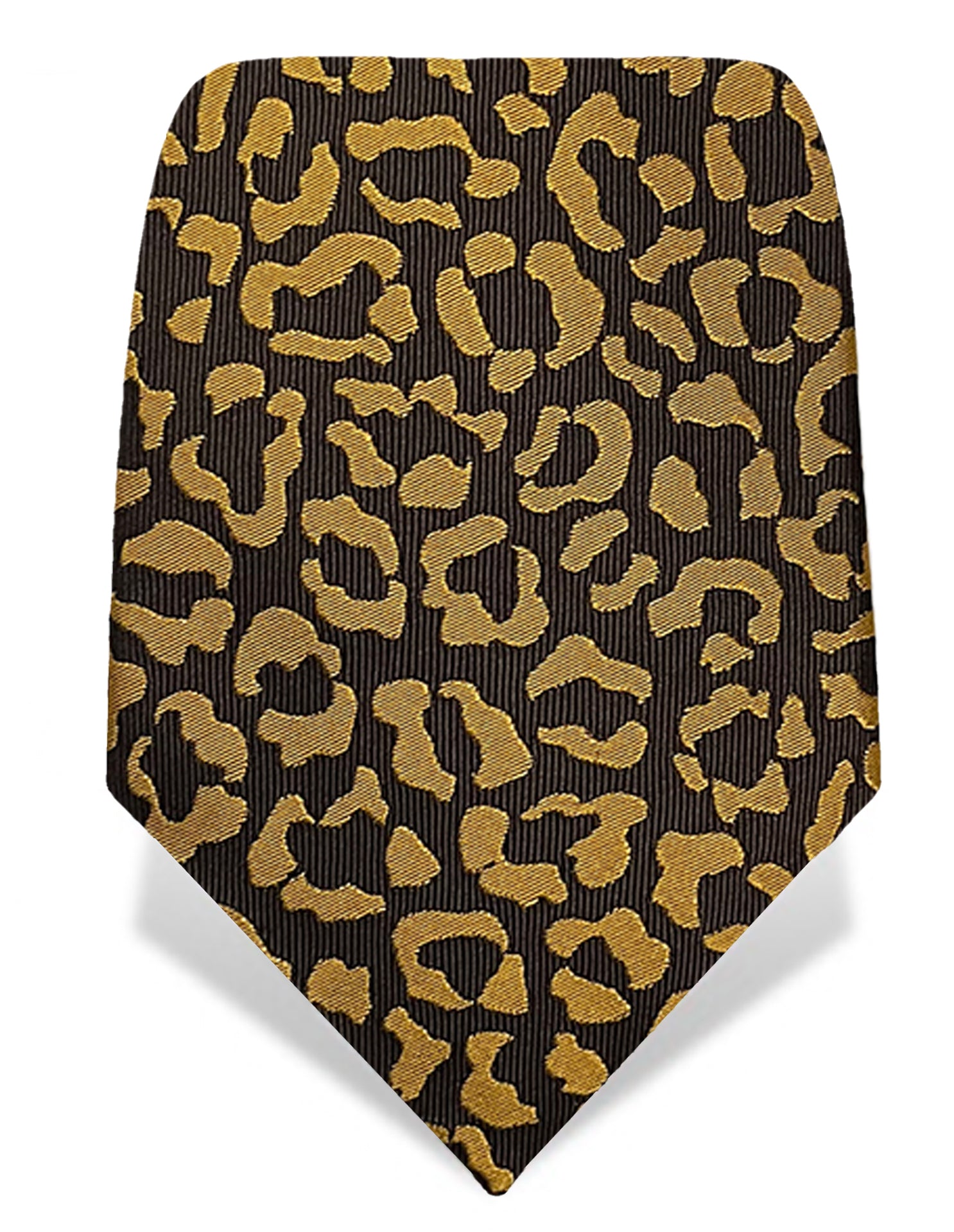 gold leopard design tie