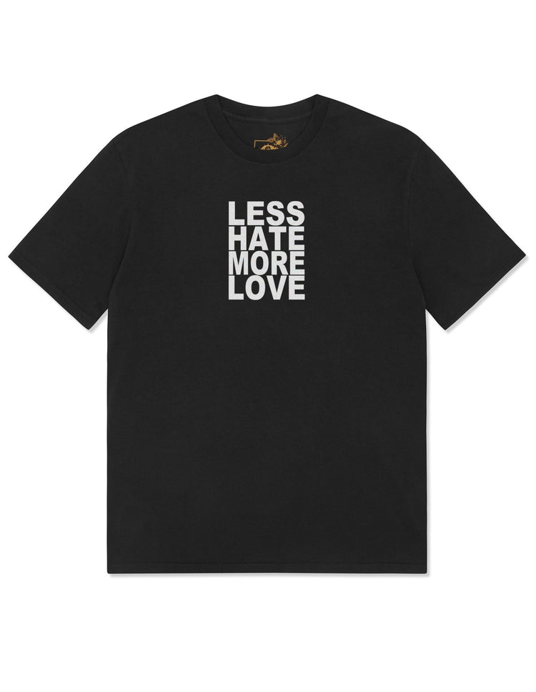 Less Hate More Love Black T-Shirt - Gresham Blake Online