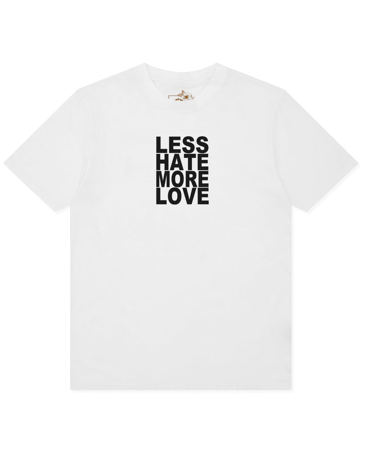 Less Hate More Love White T-Shirt - Gresham Blake Online