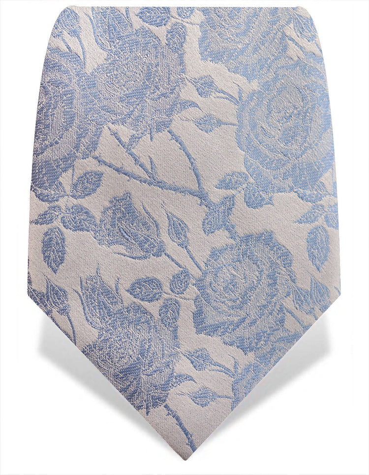 Light Blue Rose Silk Tie - Gresham Blake Online