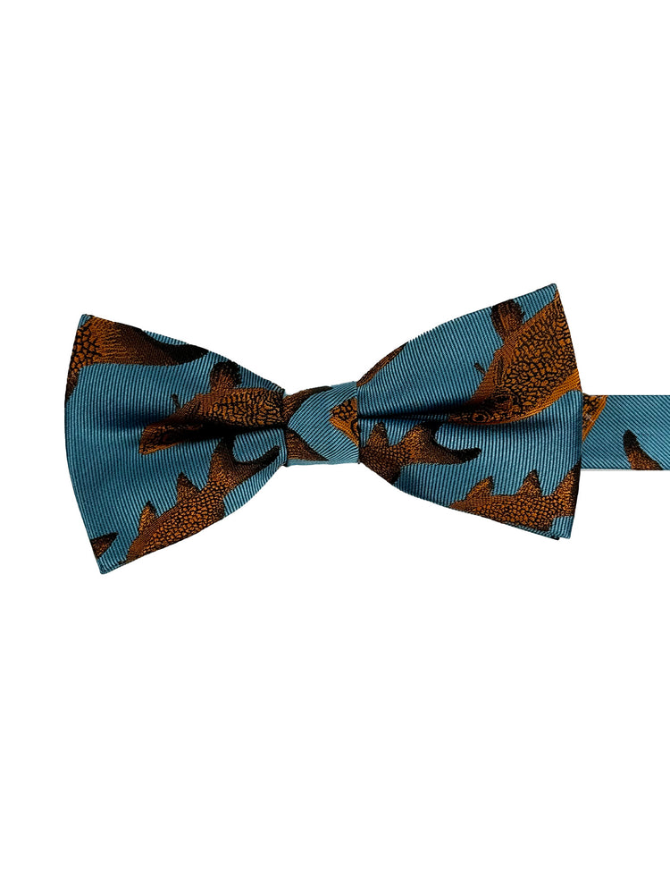 Light Blue Goldfish Silk Bow Tie