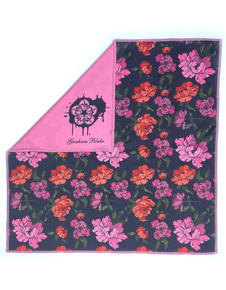 bloom print pocket square