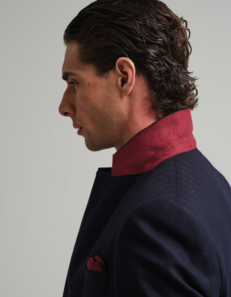 Midnight Navy Herringbone Suit - Gresham Blake Online